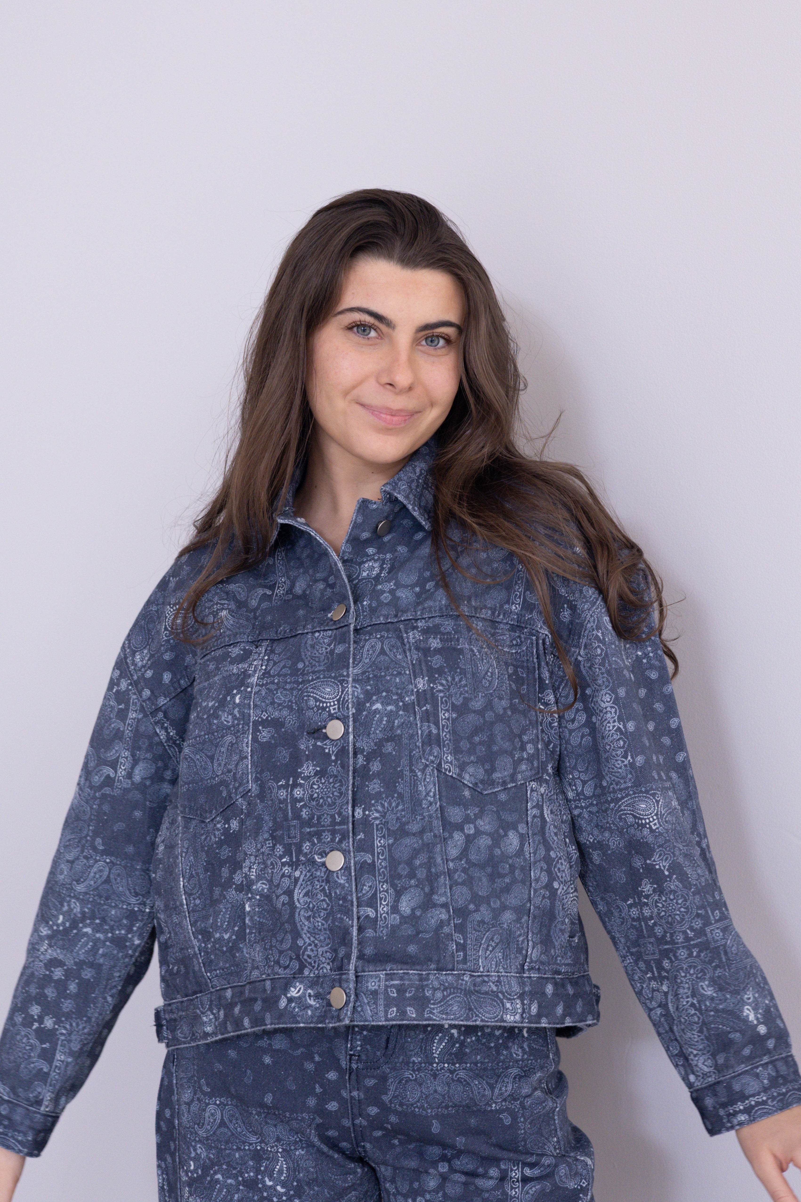 Navy Paisley Jacket