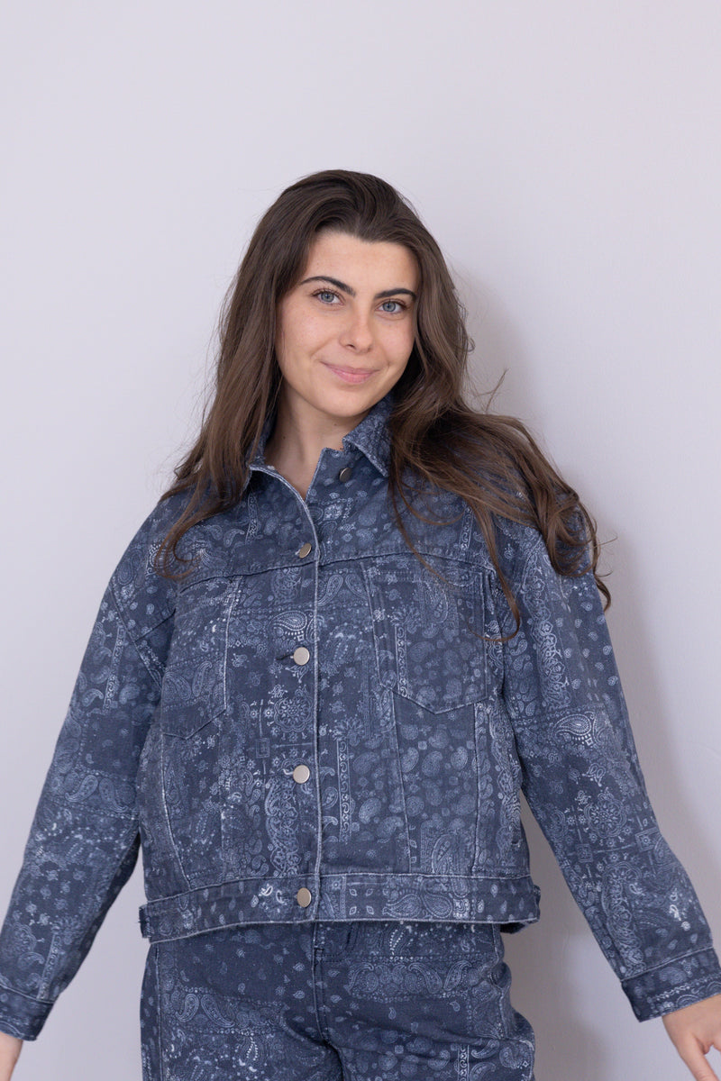 Navy Paisley Jacket