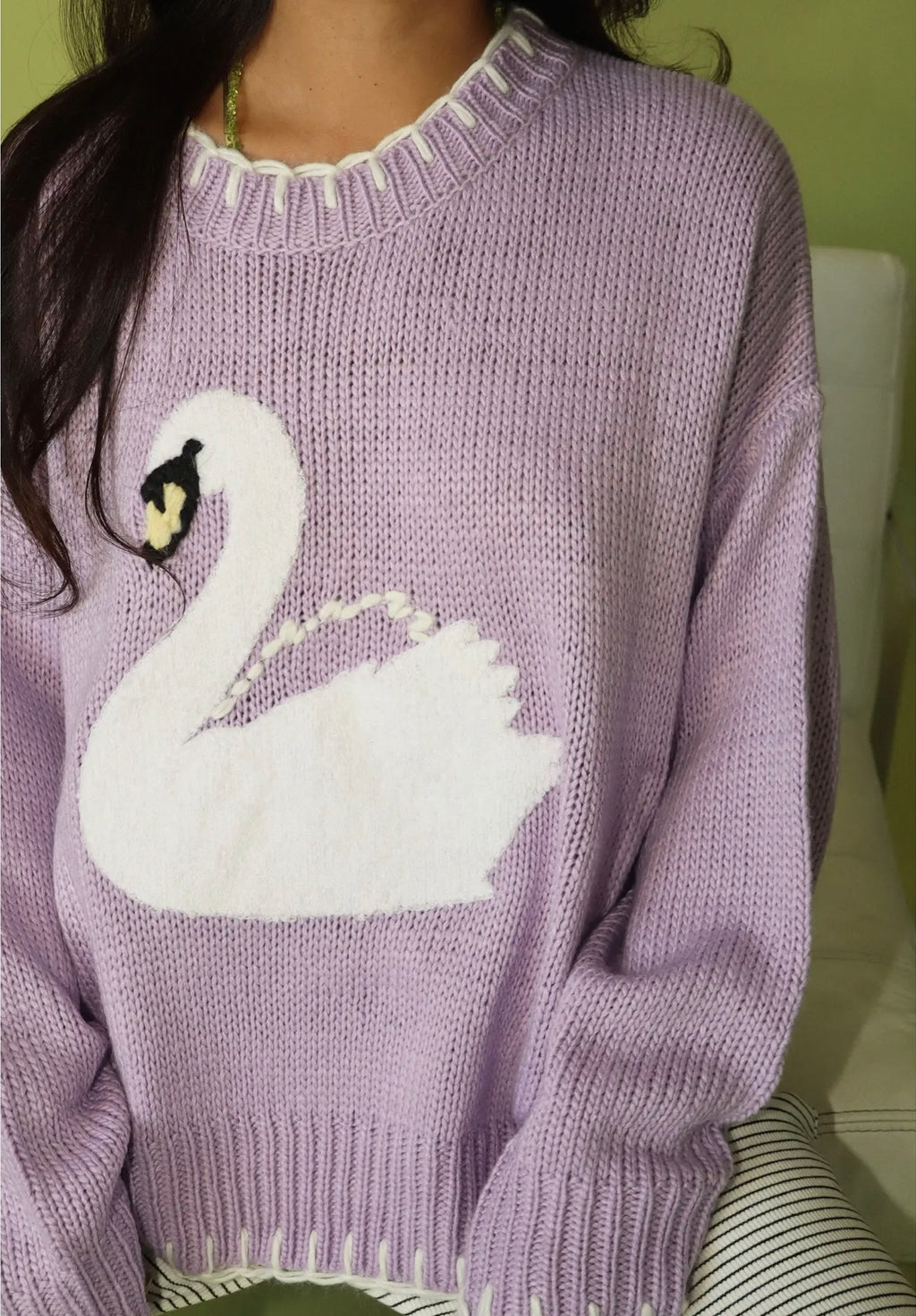 Lilac Swan Knit