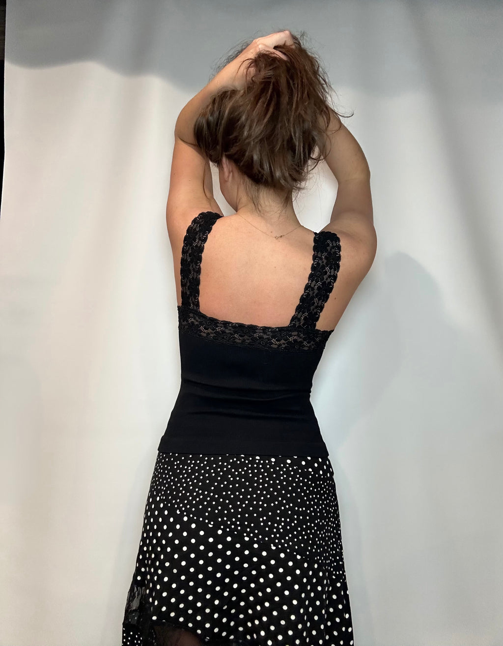 Black Lace Trim Cami