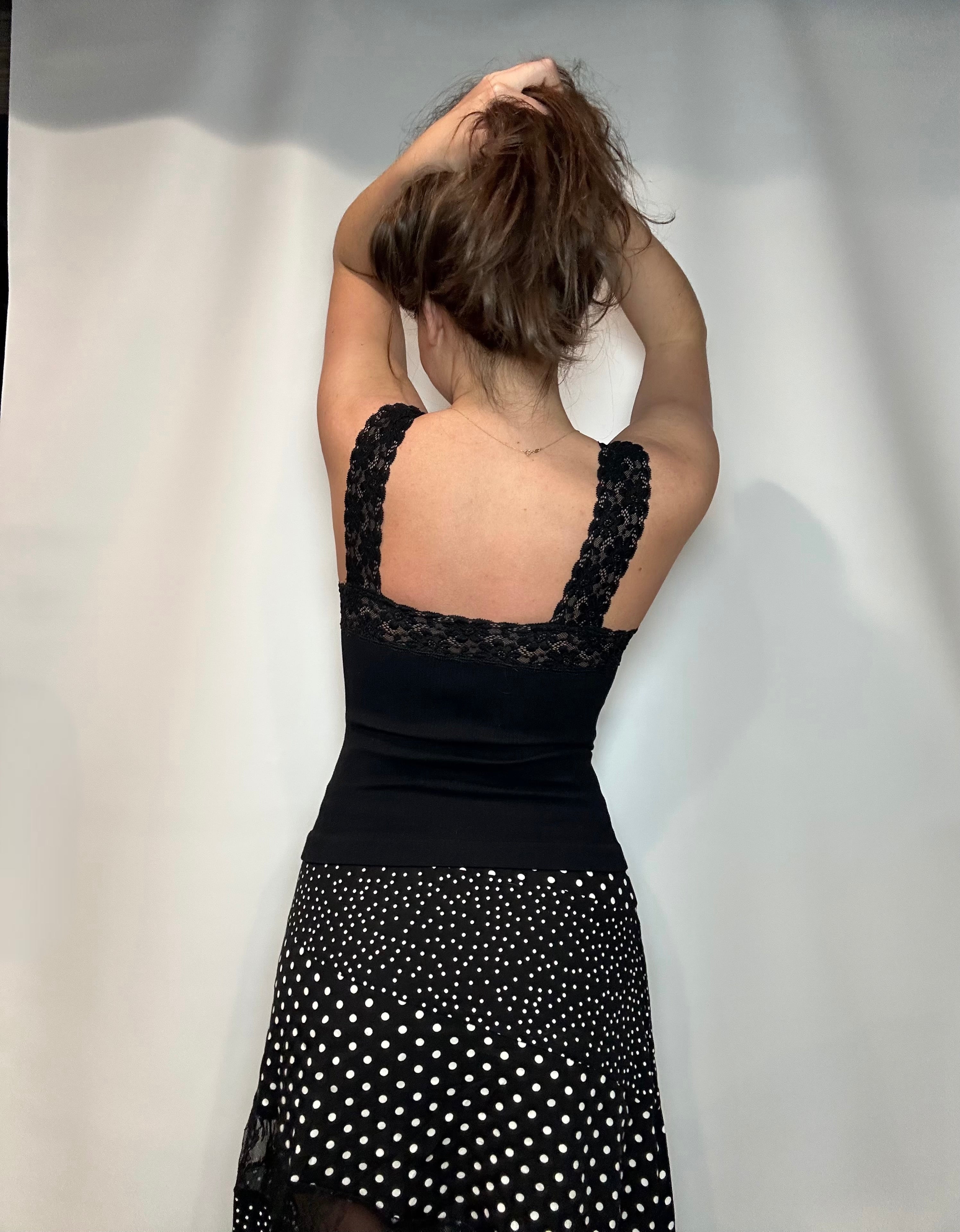 Black Lace Trim Cami