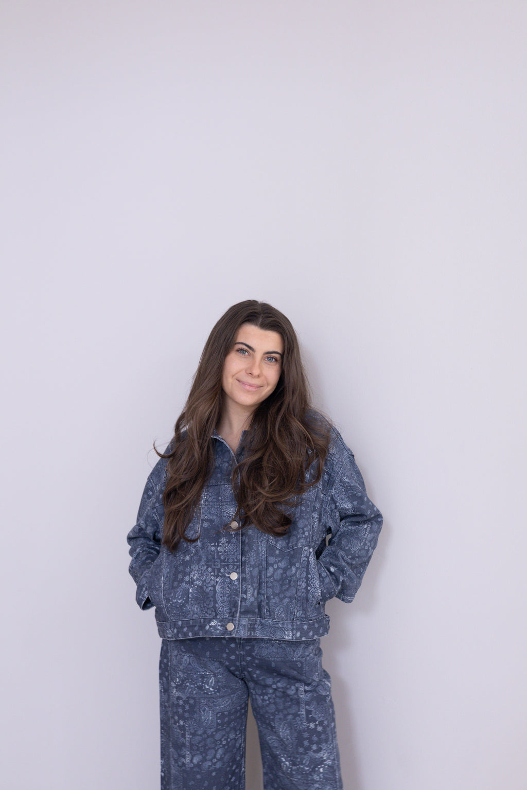 Navy Paisley Jacket