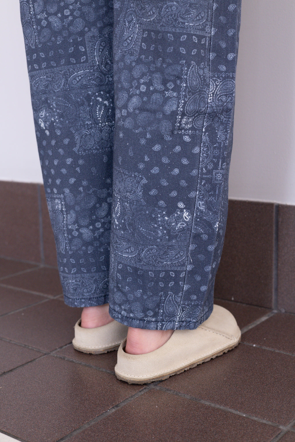 Navy Paisley Jeans