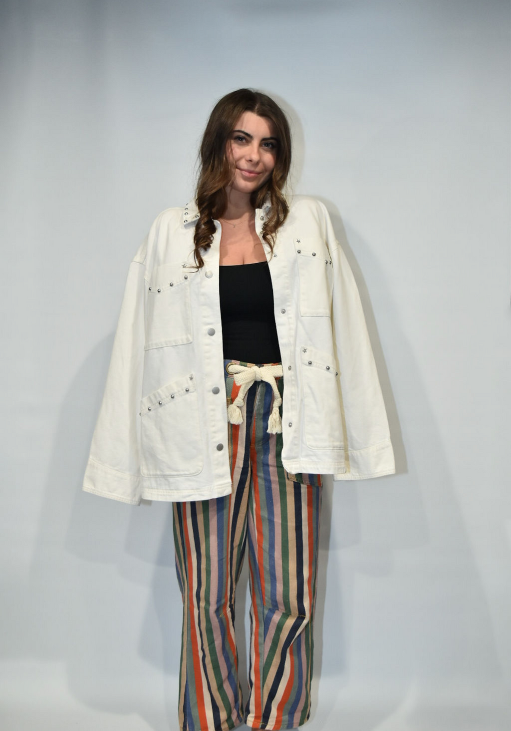 Rustic Painted Barrel Jeans